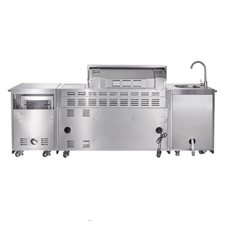 Berfmann Apex 6+2 Gazlı Barbekü ve Buzdolabı Outdoor Mutfak (Standart Yan Ocak)