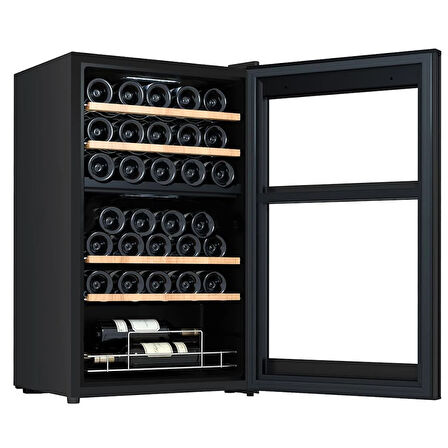 Berfmann Çift Bölmeli Şarap Dolabı ve Soğutucu (34 Şişelik)