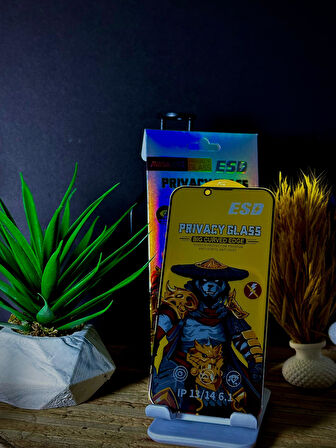 i-STONE PRIVACY (HAYALET) - ANTI DUST/STATIC FULL GLASS EKRAN KORUYUCU - IPHONE 14 PRO