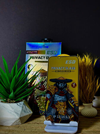i-STONE PRIVACY (HAYALET) - ANTI DUST/STATIC FULL GLASS EKRAN KORUYUCU - IPHONE 14 PLUS