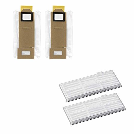 Roborock S7 Max V Robot Süpürge Uyumlu 4'lü -Yedek Parça Seti