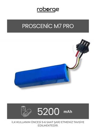 Proscenic M7 Pro Robot Süpürge Uyumlu Batarya 5200 mAh - Muadil Ürün