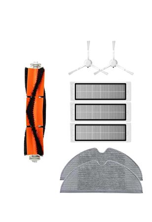 Xiaomi Trouver LDS Robot Süpürge Uyumlu 8'li Yedek Parça Seti