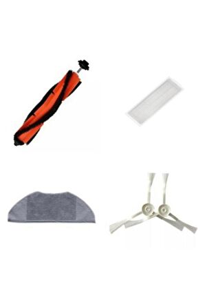 Xiaomi Vacuum Mop 2in1 Essential (MJSTG1) Robot Süpürge Uyumlu 5'li Yedek Parça Seti