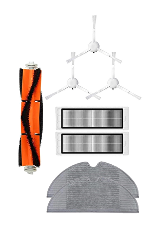 Xiaomi Vacuum Mop 1C Robot Süpürge Uyumlu 8'li Yedek Parça Seti