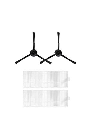 360 Vacuum Mop Cleaner S10 Robot Süpürge 4'lü Yedek Parça Seti - Muadil Ürün
