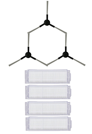 Xiaomi Mop Pro Robot Süpürge Uyumlu 7'li Yedek Parça Seti