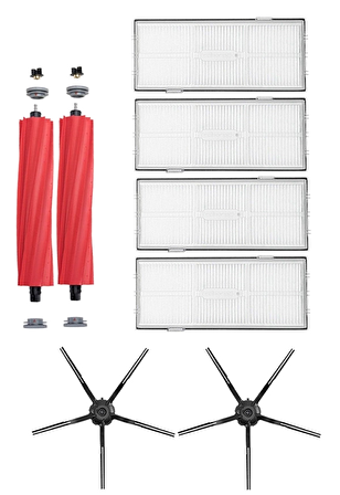 Roborock S7 Max V Robot Süpürge Uyumlu 8'li Yedek Parça Seti