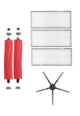 Roborock S7 Max V Robot Süpürge Uyumlu 6'lı Yedek Parça Seti