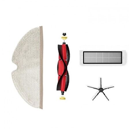 Roborock S6 Max V Robot Süpürge Uyumlu 4'lü Yedek Parça Seti