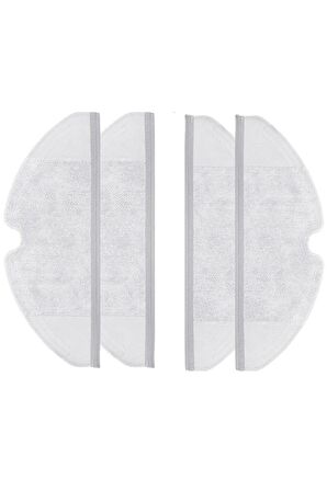 Dreame D9 Robot Süpürge Uyumlu 4'li Mop Bezi- Yedek Parça Seti