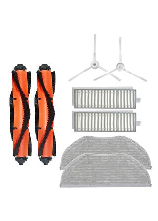 Xiaomi Vacuum Mop 2in1 Essential (MJSTG1) Robot Süpürge Uyumlu 8'li Yedek Parça Seti
