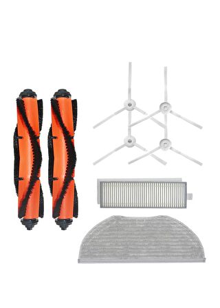 Xiaomi Vacuum Mop 2in1 Essential (MJSTG1) Robot Süpürge Uyumlu 8'li Yedek Parça Seti