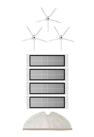 Roborock S5 Max Robot Süpürge Uyumlu 8'li Yedek Parça Seti