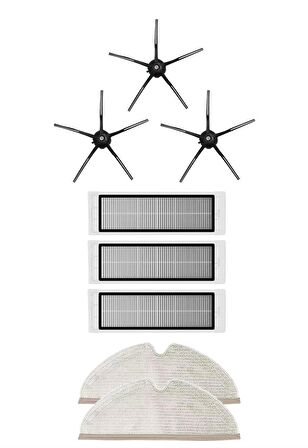 Roborock S5 Max Robot Süpürge Uyumlu 8'li Yedek Parça Seti