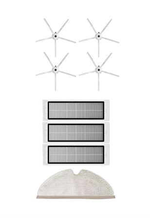 Roborock S5 Max Robot Süpürge Uyumlu 8'li Yedek Parça Seti