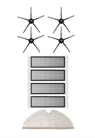 Roborock S5 Max Robot Süpürge Uyumlu 9'lu Yedek Parça Seti