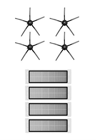 Roborock S5 Max Robot Süpürge Uyumlu 8'li Yedek Parça Seti