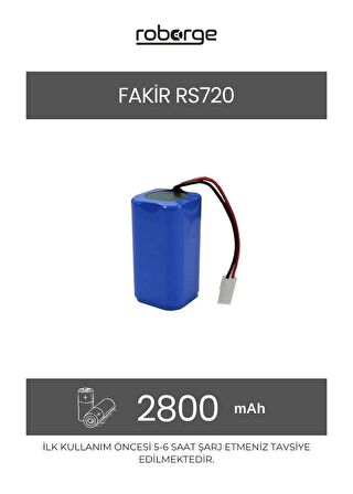 Roborge Fakir RS720 Robot Süpürge Uyumlu Batarya 2800 mAh - Muadil Ürün