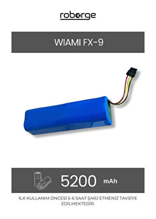 Wiami FX-9 Robot Süpürge Uyumlu Batarya 5200 mAh - Muadil Ürün