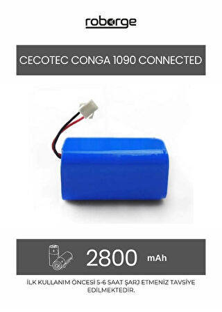 Cecotec Conga 1090 Connected Robot Süpürge Uyumlu Batarya 2800 mAh - Muadil Ürün