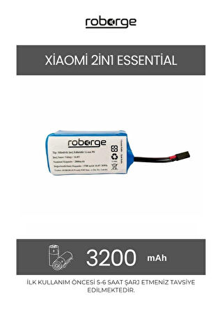 Xiaomi Vacuum Mop 2in1 Essential (MJSTG1) Robot Süpürge Uyumlu 3200 mAh Batarya