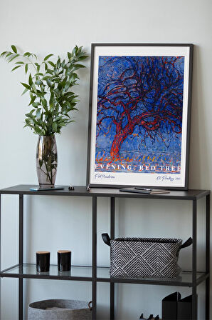 Evening; Red Tree, Piet Mondrian | Ünlü Ressam Tablosu