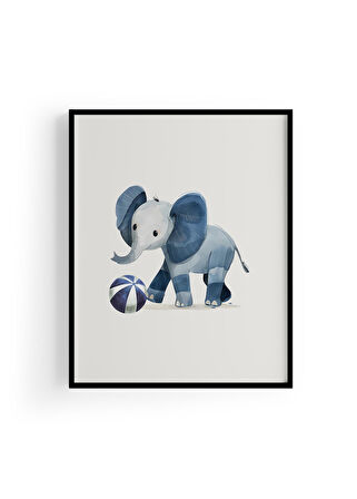 Blue Elephant | Çocuk Odası Tablo