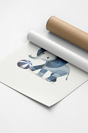 Blue Elephant | Çocuk Odası Tablo