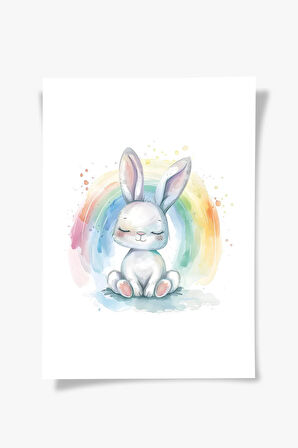 Rainbow Bunny | Çocuk Odası Tablo