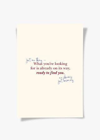 Ready To Find You | Tipografi Posteri