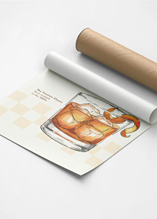 Old Fashioned Kokteyl Posteri