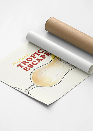 Piña Colada Kokteyl Posteri