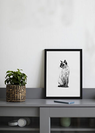 Karakalem Koleksiyonu Kedi Posteri