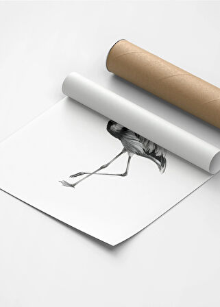 Karakalem Koleksiyonu Flamingo Posteri