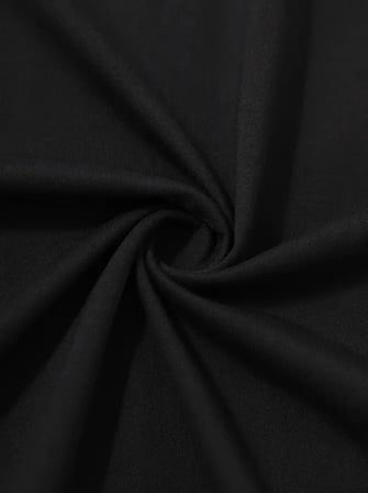 Baskılı Oversize Bisiklet Yaka T-shirt - Siyah