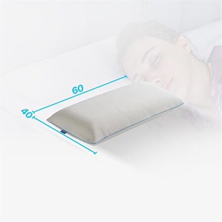 Oval Klasik Visco Yastık Memory Foam Boyun Yastığı Hafızalı Yastık 60*40*12