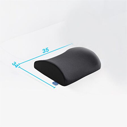 Visco Bel Destek Yastığı Memory Foam Dik Duruş Ortopedik Yastık Omurga Yastığı 35*34*12