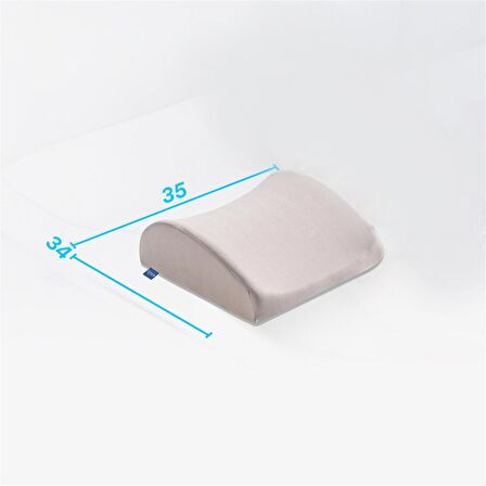 Visco Bel Destek Yastığı Memory Foam Dik Duruş Ortopedik Yastık Omurga Yastığı Mor 35*34*12