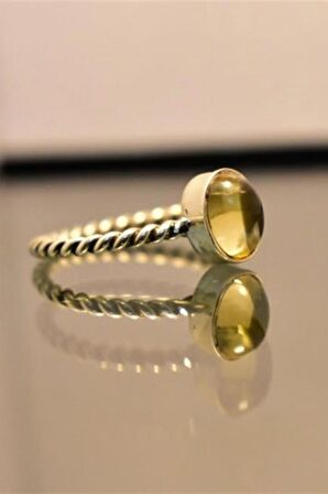 SİTRİN DOĞAL TAŞ YÜZÜK - AK468 