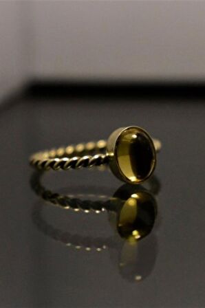 SİTRİN DOĞAL TAŞ YÜZÜK - AK468 