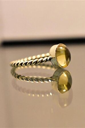 SİTRİN DOĞAL TAŞ YÜZÜK - AK468 