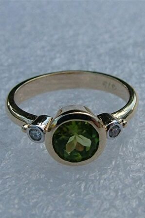 PERİDOT YEŞİM  DOĞAL TAŞ YÜZÜK - AK465