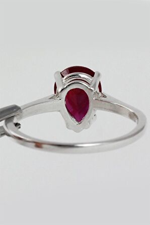 KIRMIZI DAMLA   DOĞAL TAŞ YÜZÜK - AK458