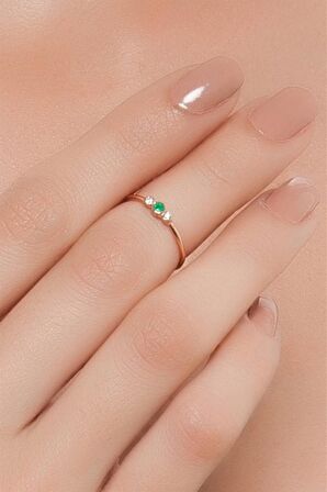 ORLANDO YEŞİM  DOĞAL TAŞ YÜZÜK - AK462 