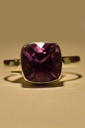 AMETİST KARE  DOĞAL TAŞ YÜZÜK - AK443