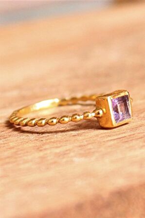 Ametist Doğal Taş Yüzük - AK442