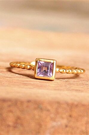 AMETİST DOĞALTAŞ YÜZÜK - AK0103