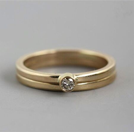 BRUNO PIRLANTA TEKTAŞ ALYANS SET -AK1126