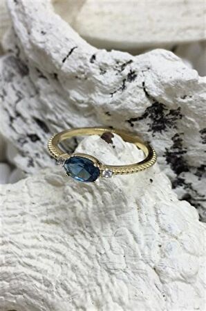 AKUAMARİN MİNİMAL YÜZÜK- AK1235